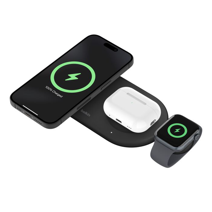 Belkin Boost Charge Pro 3-in-1 Magnetic Wireless Charging Pad with Qi2 15W