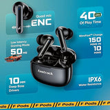 Front view of CarrotKart Fastrack Reflex FX101 Smart TWS Earbuds Earbuds – India | CarrotKart