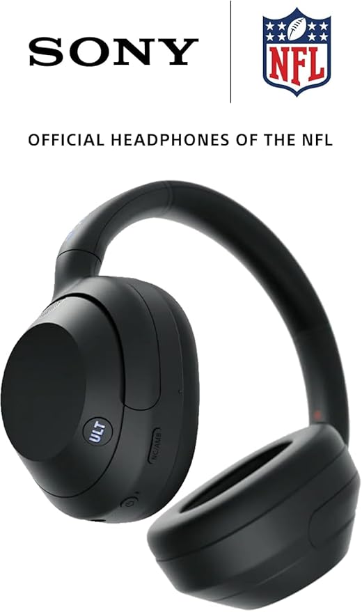 Sony ULT Wear WH-ULT900N Noise Cancellation Wireless Bluetooth Over Ear Headphones with Massive Bass, Up to 50Hrs Battery-Black