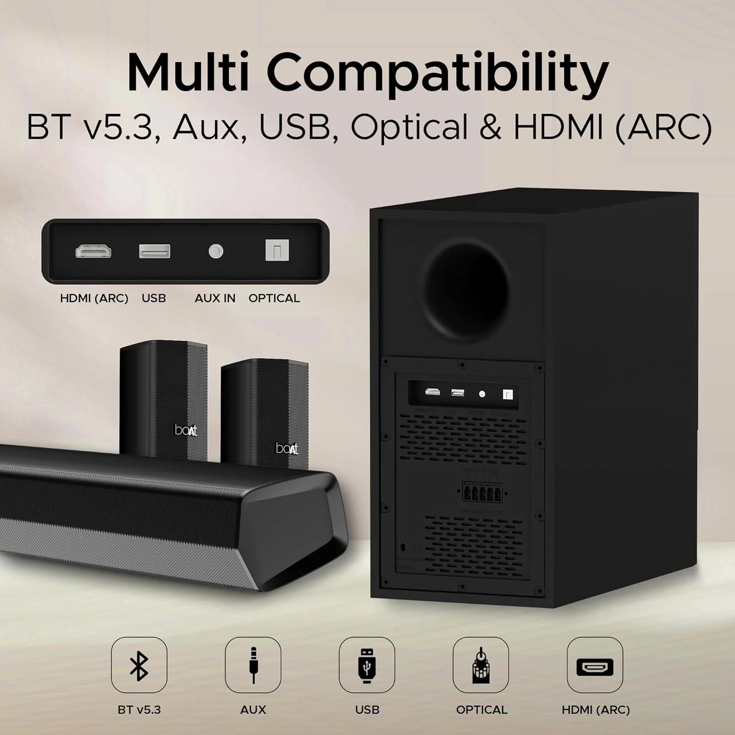 boAt Aavante Bar Azure Pro 120W Soundbar 2.1 Channel