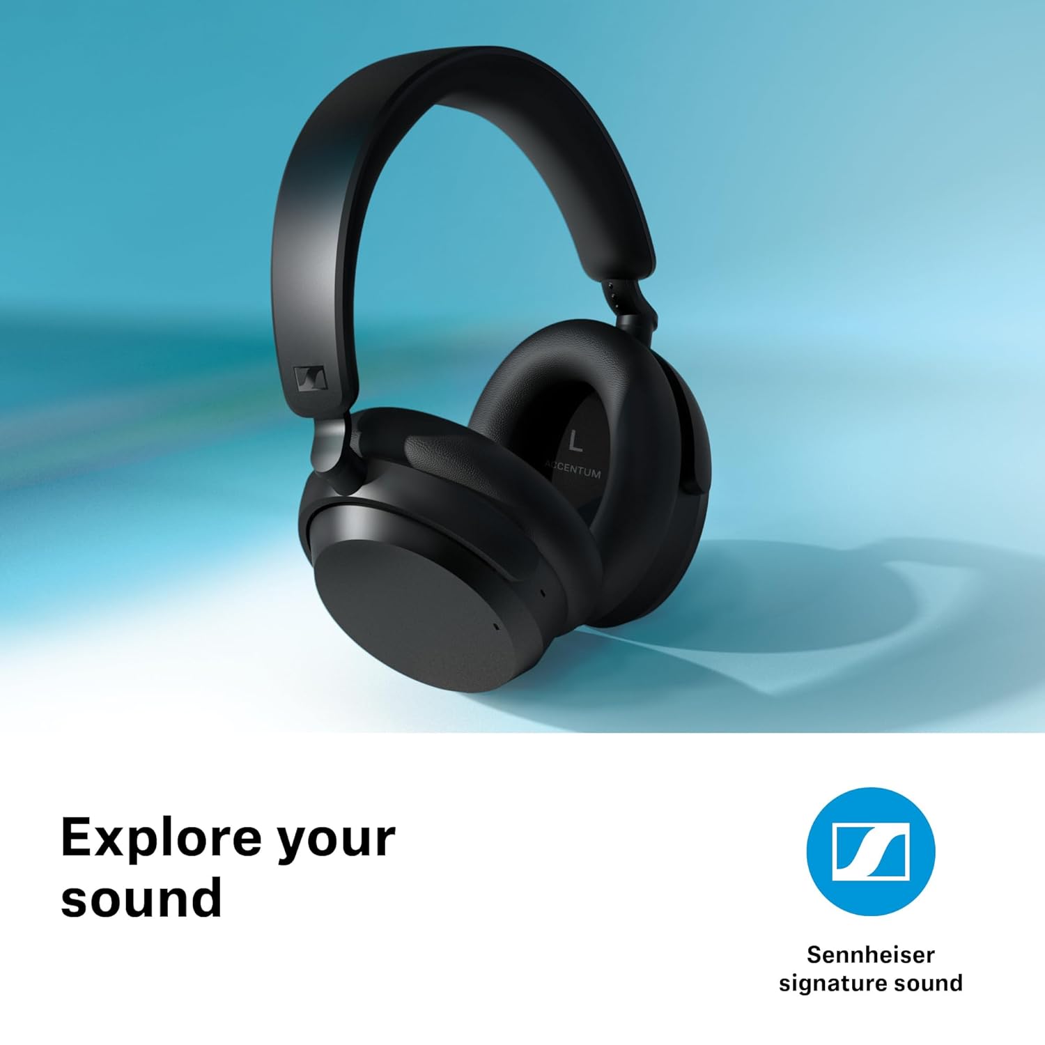 Sennheiser ACCENTUM Wireless Headphones, German Design, Hybrid ANC, 50H Battery, Multipoint Connectivity, Crystal Clear Calls, 10 Min Quick Charge = 5Hr Playback, 1Y Warranty, Black