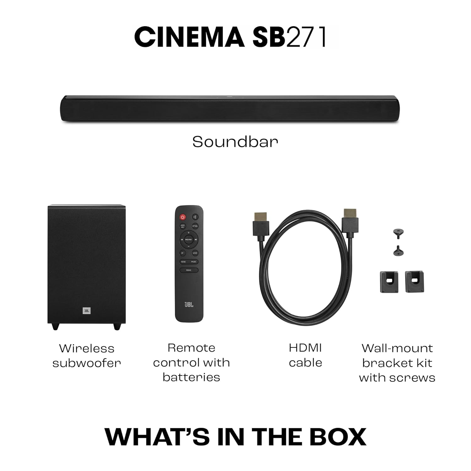 JBL Cinema SB271 Soundbar with Wireless Subwoofer
