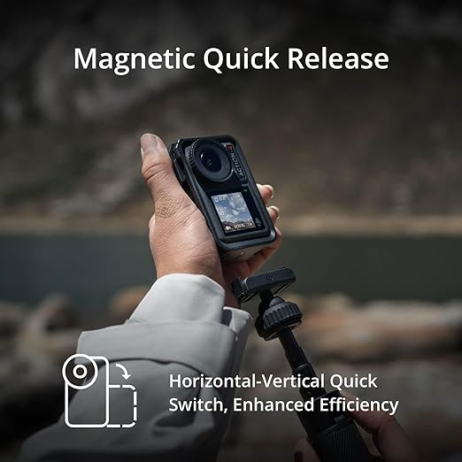 DJI Osmo Action 4 Standard Combo - 4K/120Fps Waterproof Action Digital Camera with A 1/1.3-Inch Sensor, 10-Bit & D-Log M Color Performance, Outdoor Digital Camera for Travel, Biking