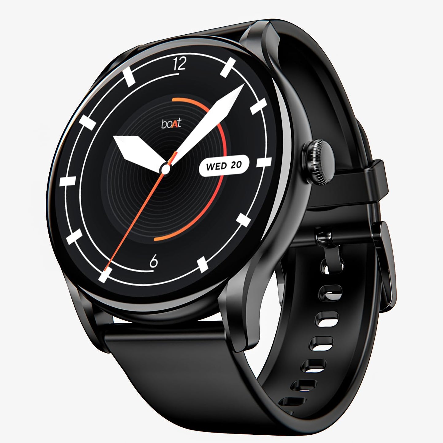 boAt Lunar Connect Ace w/ 3.63 cm(1.43") AMOLED Display,BT Calling,Sports Modes, IP68 Smartwatch (Indigo Blue Strap, Free Size)