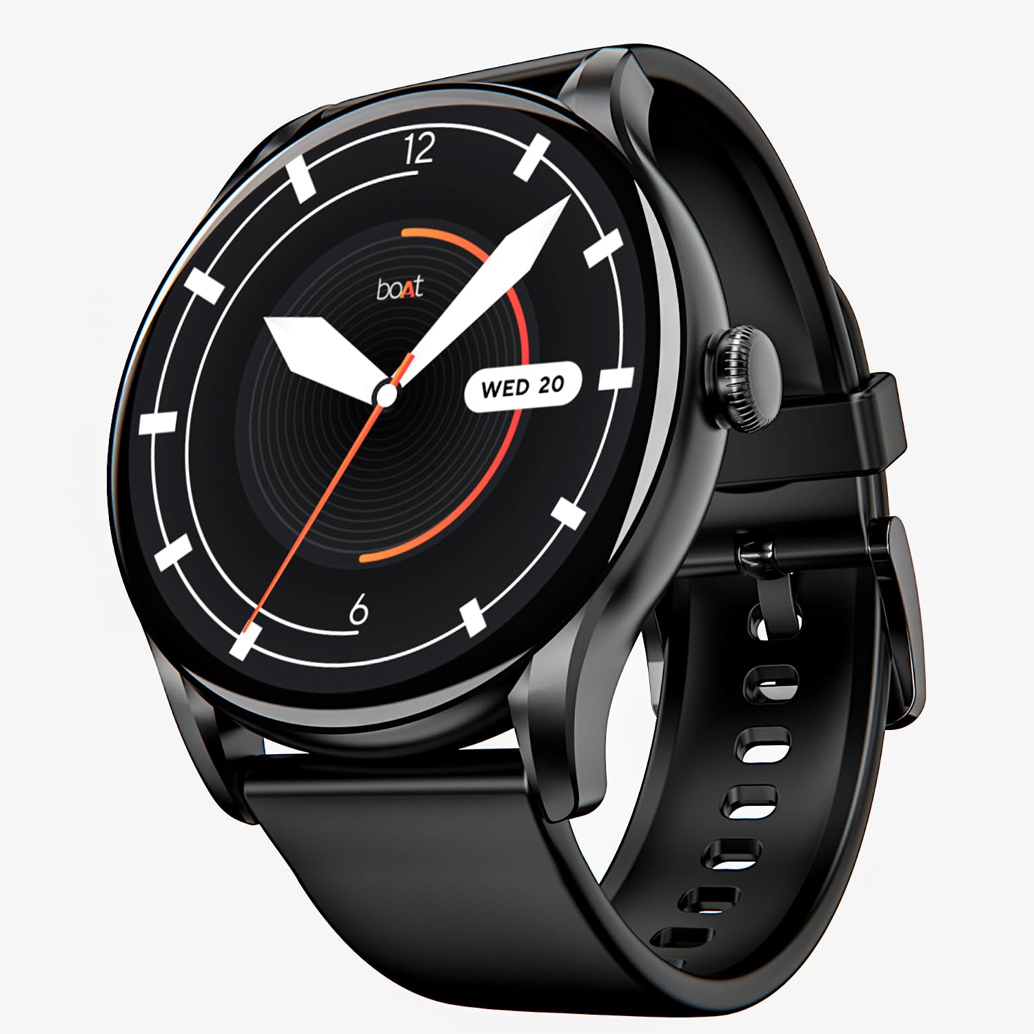 boAt Lunar Connect Ace w/ 3.63 cm(1.43") AMOLED Display,BT Calling,Sports Modes, IP68 Smartwatch (Indigo Blue Strap, Free Size)