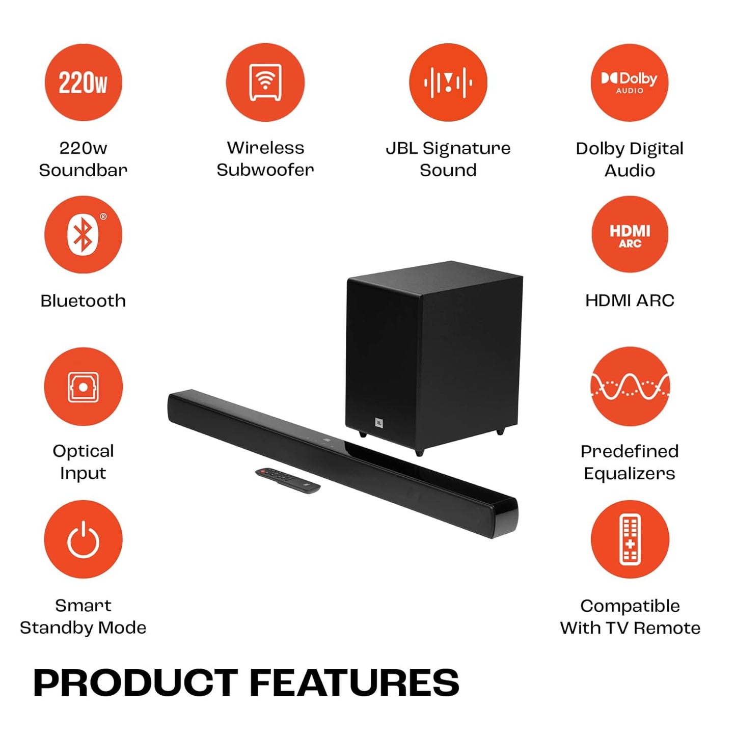 JBL Cinema SB271 Soundbar with Wireless Subwoofer