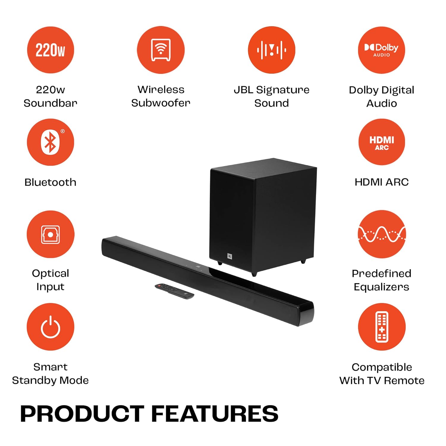 JBL Cinema SB271 Soundbar with Wireless Subwoofer