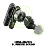 Skullcandy Smokin Buds Wireless in Ear Earbuds – ENC Clear Calls, Music/Movie/Podcast EQ Modes, 20Hr Battery + Rapid Charge, Touch Controls, Solo Bud Use, IPX4 Water Resistant (Black)