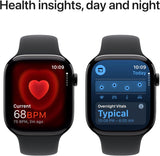 Apple Watch Series 10 [GPS 46 mm] Smartwatch with Jet Black Aluminium Case with Ink Sport Loop. Fitness Tracker, ECG App, Always-On Retina Display, Carbon Neutral