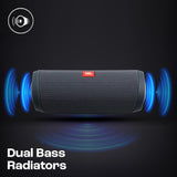 JBL Flip Essential 2, Wireless Portable Bluetooth Speaker with Deep Base, IPX7 Water & Dustproof (Without Mic, Black)