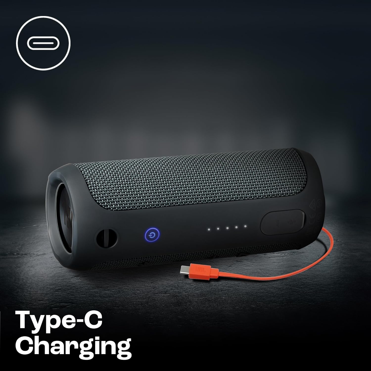 JBL Flip Essential 2, Wireless Portable Bluetooth Speaker with Deep Base, IPX7 Water & Dustproof (Without Mic, Black)