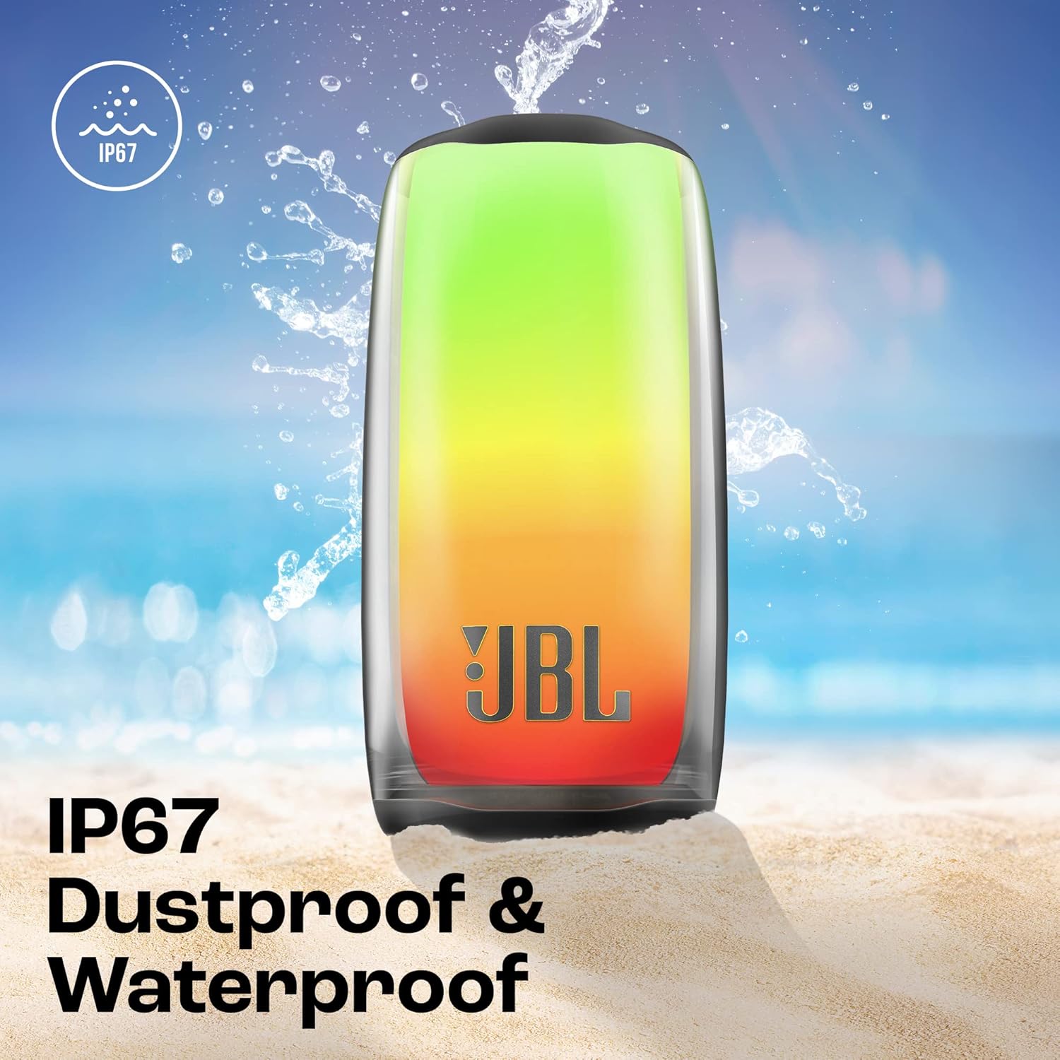 JBL Pulse 5, Wireless Portable Bluetooth Speaker, 40 Watt, Customized 360° Lightshow Portable App, Pro Sound, Deep Bass, 12 Hours Playtime, PartyBoost, IP67 Waterproof & Dustproof (Black) - CarrotKart | India's first Open Box ecommerce platform