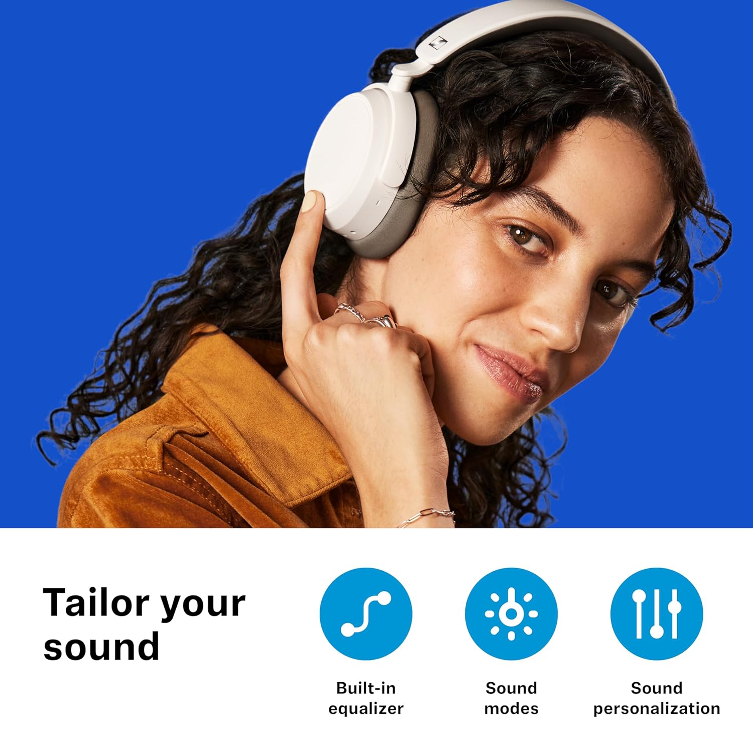Sennheiser ACCENTUM Plus Wireless Over Ear Headphones,German Design,Adaptive ANC,50H Battery,Sound Personalization,Touch Control,Multipoint Connectivity,Clear Calls,10Min Charge = 5H,2Y Warranty,Black