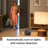 Amazon Echo Dot (5th Gen) | Smart speaker with vibrant sound, Motion Detection, Temperature Sensor, Alexa and Bluetooth| Blue