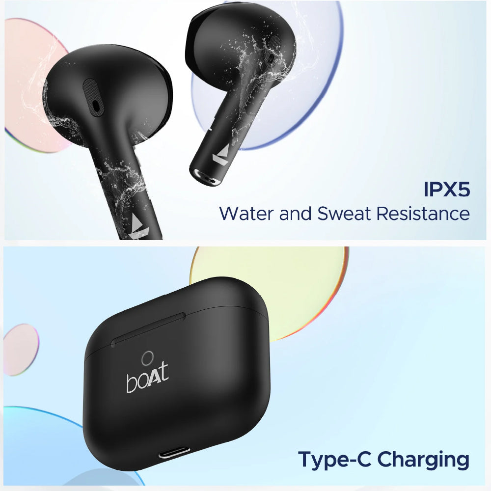 boAt Airdopes 191 ANC, 32dB ANC, Ambient Mode, 60HRS Battery, 4Mics ENx, in-Ear Detection, IWP Tech, Fast Charge, v5.3 Bluetooth Earbuds, TWS Ear Buds Wireless Earphones with mic (Pellucid White)
