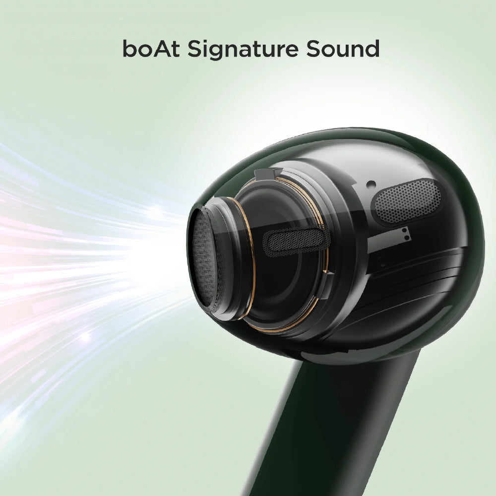 boAt Airdopes 100 TWS Wireless Earbuds with 50 Hours Playback Time, Quad Microphone, IWP™ technology