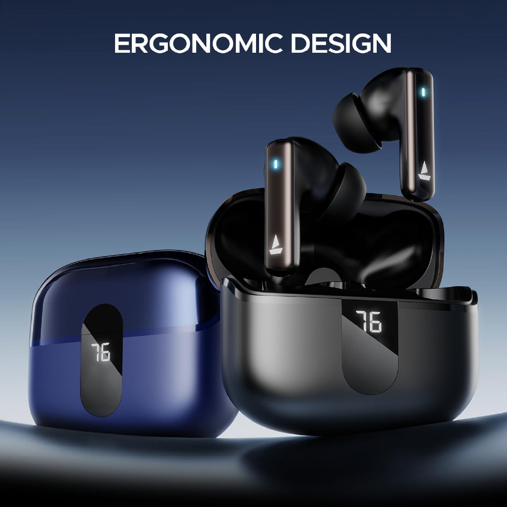 boAt Airdopes 121 Pro Plus,100H Battery,4Mics ENx,Low Latency,Fast Charge, LED Display, Stream Ad Free Music via App Support, Bluetooth in Ear Earbuds, TWS Ear Buds Wireless Earphones with mic (Black)