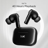 boAt Airdopes 161 Wireless Earbuds with Massive Playback of upto 40 Hours, IPX5 Water & Sweat Resistance, IWP Technology, Type C Interface