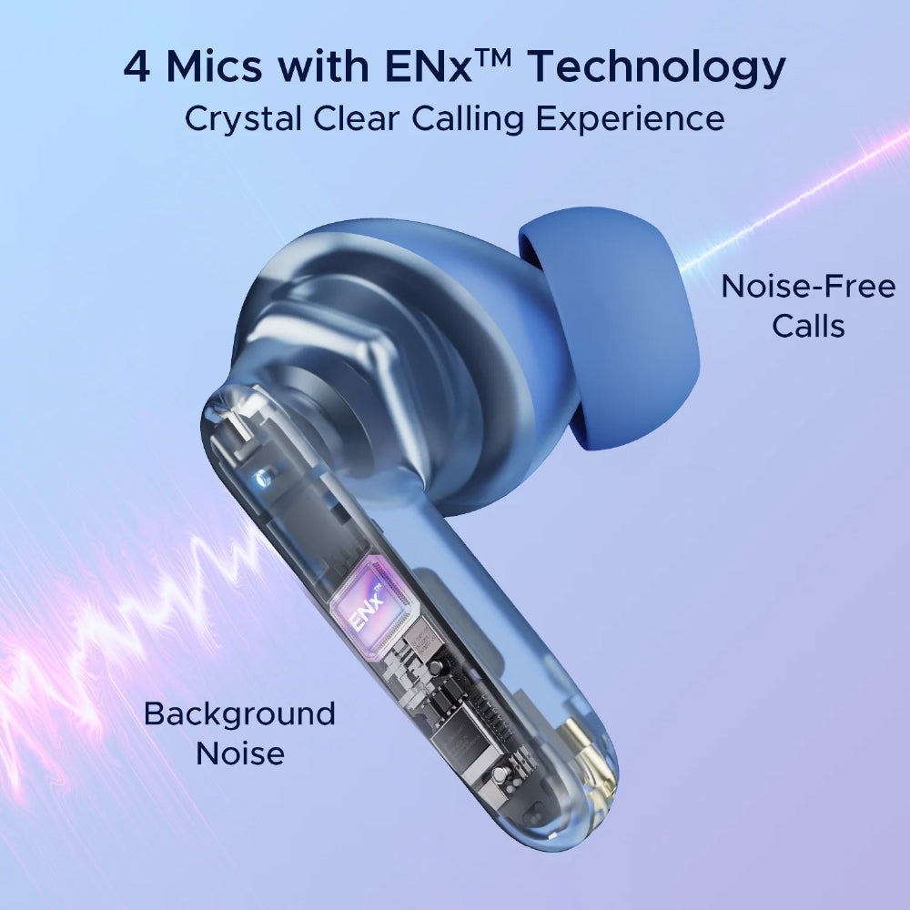 boAt Airdopes 191 ANC, 32dB ANC, Ambient Mode, 60HRS Battery, 4Mics ENx, in-Ear Detection, IWP Tech, Fast Charge, v5.3 Bluetooth Earbuds, TWS Ear Buds Wireless Earphones with mic (Pellucid White)