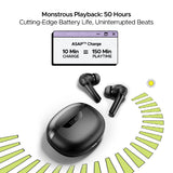 BoAt Airdopes 300 Wireless Earbuds with 50 Hours Playback, Quad Mics AI ENx™ Tech, ASAP™ Charge, Spatial Audio