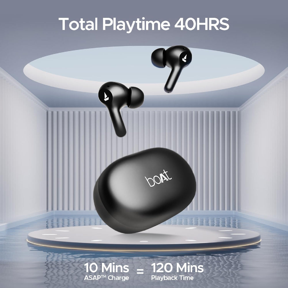 boAt Airdopes 71 Wireless Earbuds with 40 Hours Playback, BEAST™ Mode, ENx™ Technology, Dual Mic with ENx™ Technology