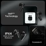 boAt Airdopes 91 Prime v5.3 Bluetooth TWS in Ear Earbuds Wireless Earphones with mic (Midnight Black) with Sounce Aidop Cover