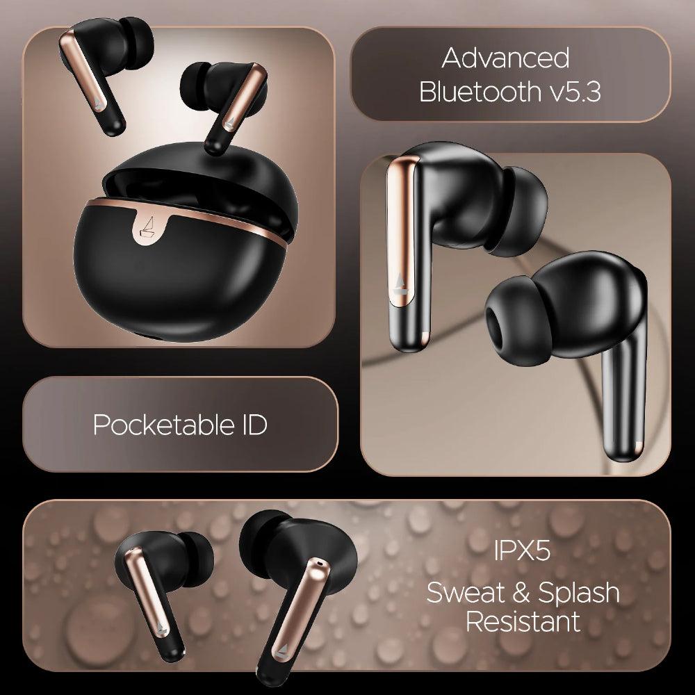 boAt Airdopes 161 ANC Elite Wireless Earbuds with ANC up to 32dB, ENx™ Technology, BEAST™ Mode