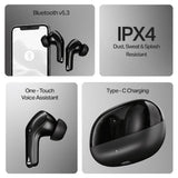 boAt Airdopes Plus 311 Wireless Earbuds with 50 Hours Playback, Dual Mics with ENx™ Technology, BEAST™ Mode, ASAP™ Charge