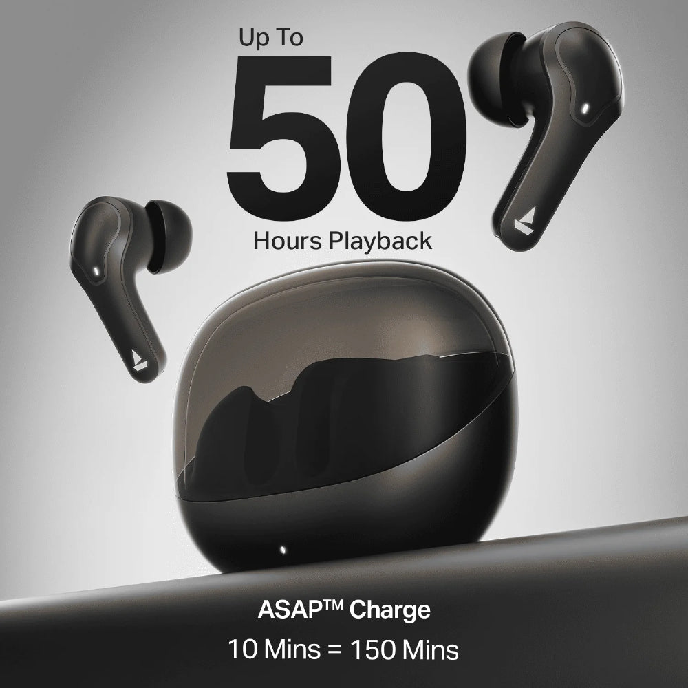 boAt Airdopes Plus 311 Wireless Earbuds with 50 Hours Playback, Dual Mics with ENx™ Technology, BEAST™ Mode, ASAP™ Charge