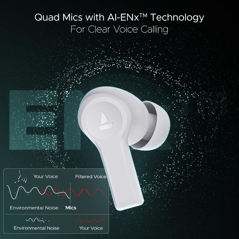 BoAt Airdopes Flex 454 ANC Wireless Earbuds with Active Noise Cancellation up to 32dB, BEAST™ Mode, 10mm Drivers, ASAP™ Charge