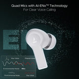 BoAt Airdopes Flex 454 ANC Wireless Earbuds with Active Noise Cancellation up to 32dB, BEAST™ Mode, 10mm Drivers, ASAP™ Charge