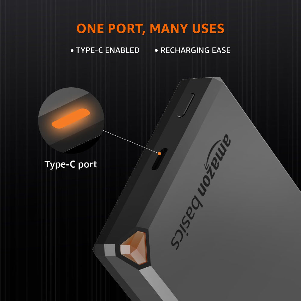 amazon basics 27000 mAh Power Bank | 22.5W Fast Charging | Triple Output | Smartphones, TWS, Speakers, Tablets, Micro USB Input (Black