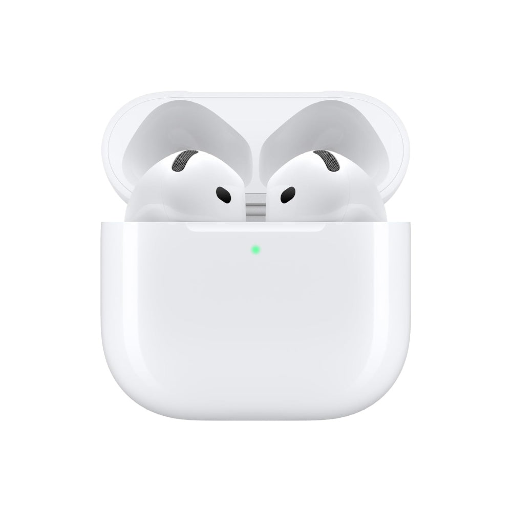 Apple AirPods 4 Wireless Earbuds, Bluetooth Headphones, Personalised Spatial Audio, Sweat and Water Resistant, USB-C Charging Case, H2 Chip, Up to 30 Hours of Battery Life, Effortless Setup for iPhone