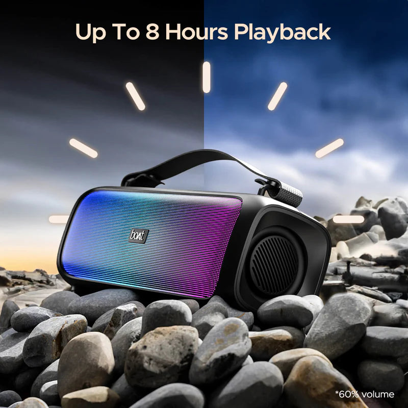 boAt Stone 580 with RMS Stereo Sound,Up to 8 HRS Playtime,IPX4 12 W Bluetooth Speaker (Midnight Black, Stereo Channel) - CarrotKart | India's first Open Box ecommerce platform