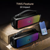 boAt Stone 580 with RMS Stereo Sound,Up to 8 HRS Playtime,IPX4 12 W Bluetooth Speaker (Midnight Black, Stereo Channel) - CarrotKart | India's first Open Box ecommerce platform