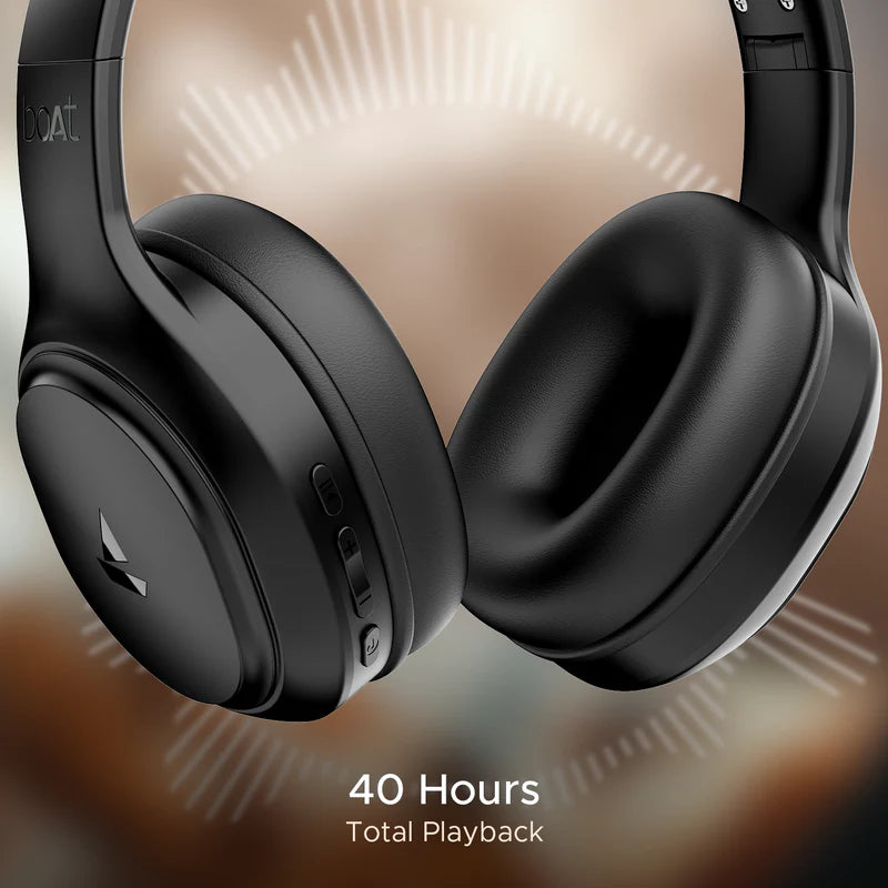 boAt Rockerz 430, 40ms Latency, 40H Battery, Stream Ad Free Music via App, Bluetooth Headset (Starry Night, On the Ear)