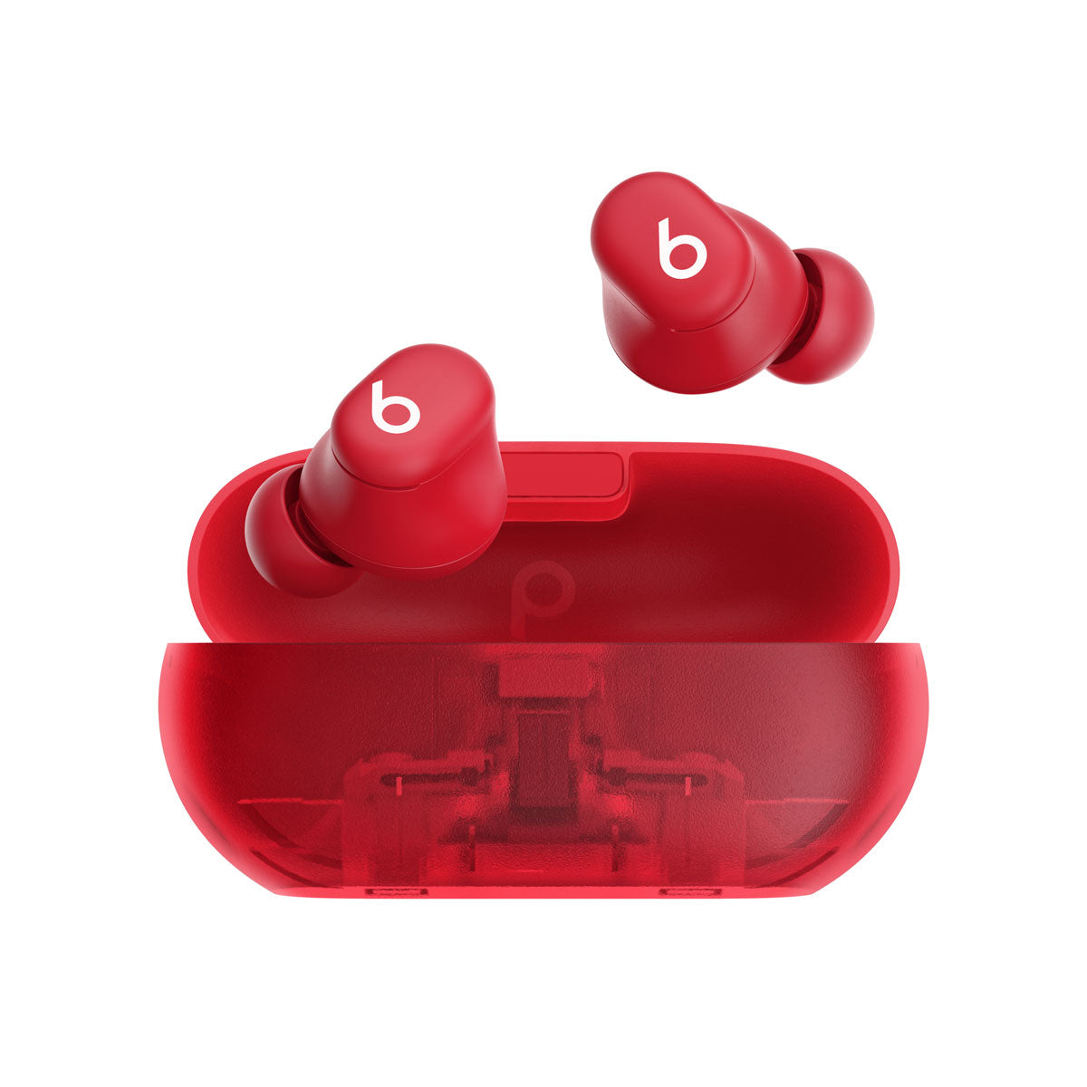 Beats Solo Buds Wireless Earbuds with Transparency Mode | Transparent Red