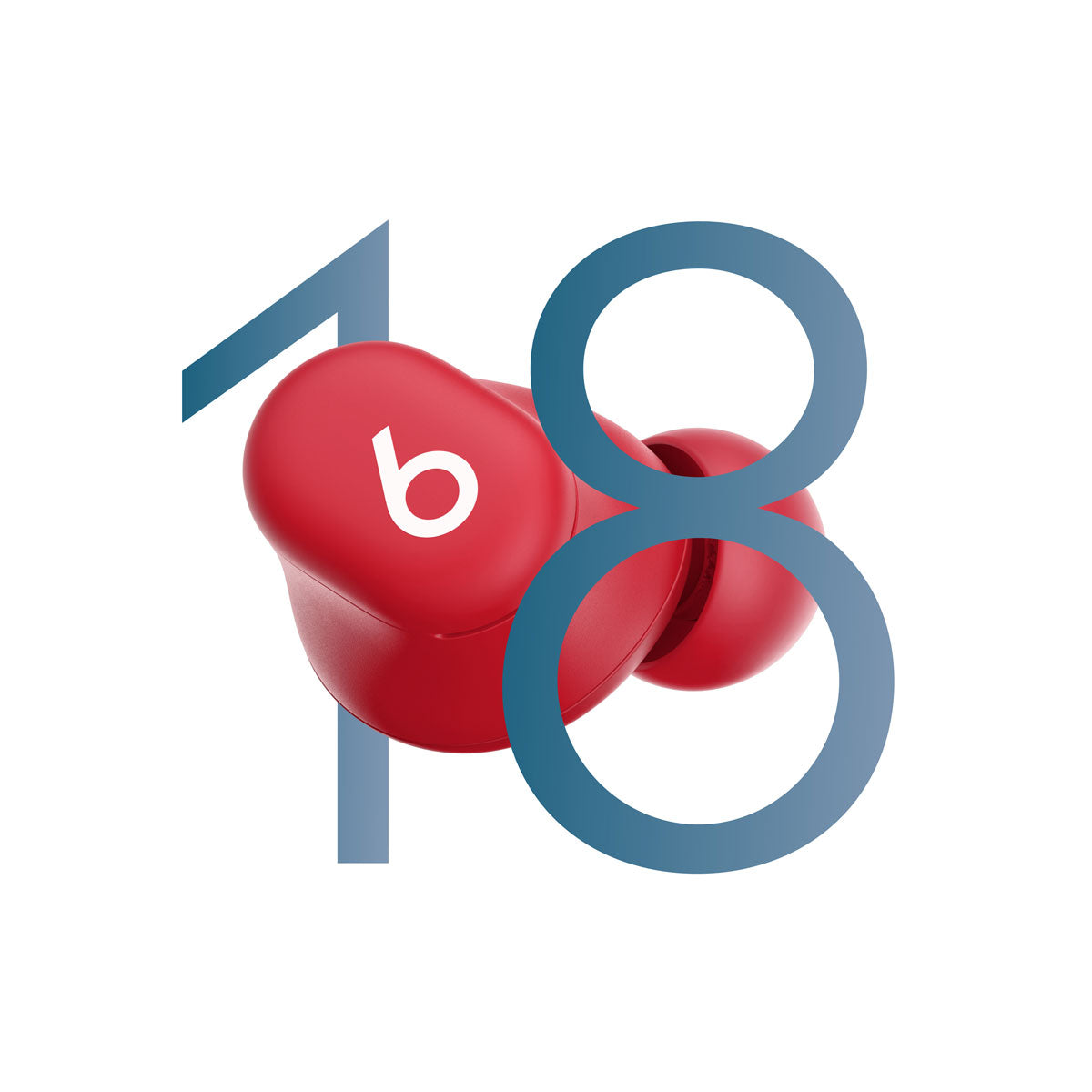 Beats Solo Buds Wireless Earbuds with Transparency Mode | Transparent Red