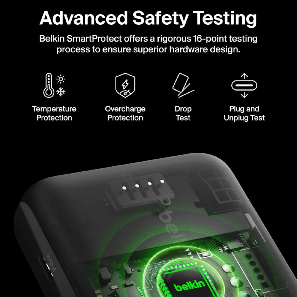 Belkin Qi2 10000 mAh Magsafe Wireless Power Bank | 15W Wireless Fast Charging, Compatible w/iPhone 17, Air, Pro, Pro Max, Google Pixel 10, etc. | 2 Years Warranty | Black