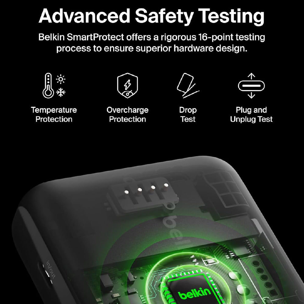 Belkin Quick Charge Magnetic Wireless Power Bank 2500mAh for iPhone 13/13 Pro/13 Pro Max/13 Mini/12/12 Pro/12 Pro Max/12 Mini Compatible for Magsafe Covers - (BPD002BTWH, White, Sleek Design)