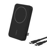 Belkin Qi2 Wireless Power Bank 15W 5000 mAh | MagSafe Charger w/Built-in Pop-up Kickstand | Compatible w/iPhone 17, Air, Pro, Pro Max, Google Pixel 10, etc. | Black