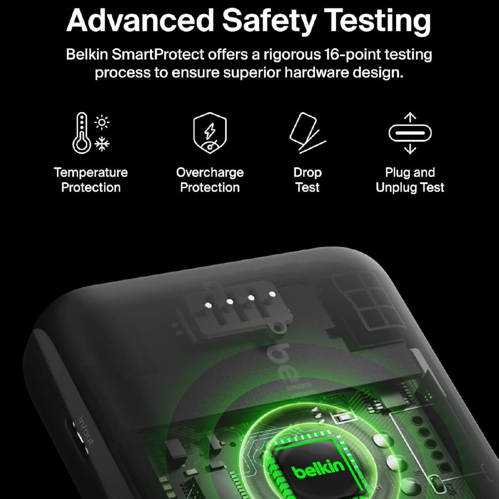 Belkin Qi2 Wireless Power Bank 15W 5000 mAh | MagSafe Charger w/Built-in Pop-up Kickstand | Compatible w/iPhone 17, Air, Pro, Pro Max, Google Pixel 10, etc. | Black