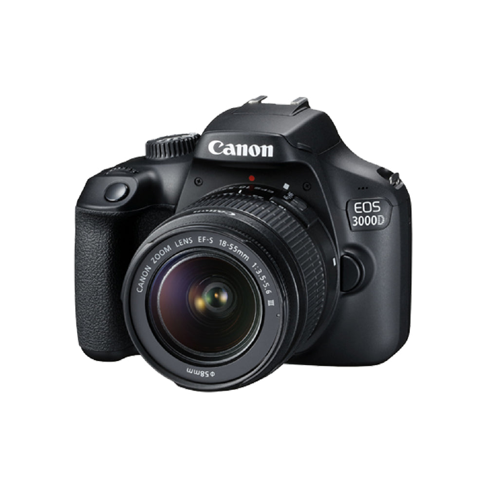 Canon EOS 3000D 18MP Digital SLR Camera (Black) with 18-55mm is II Lens, 16GB Card and Carry Case