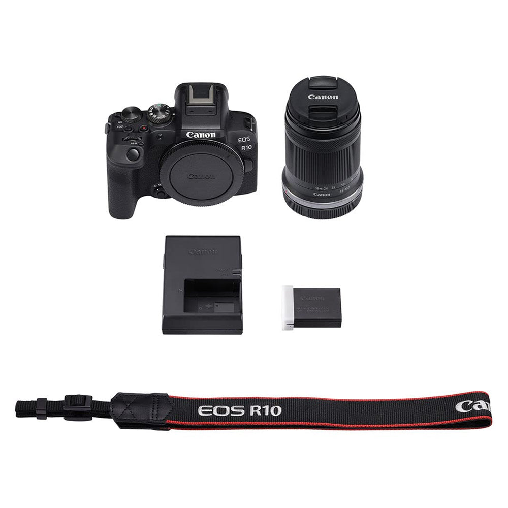 Canon EOS R10 24.2MP RF-S18-150 F/3.5-6.3 IS STM Mirrorless Camera (APS-C Sendor, 4K UHD Video) for Wedding & Content Creators - Black