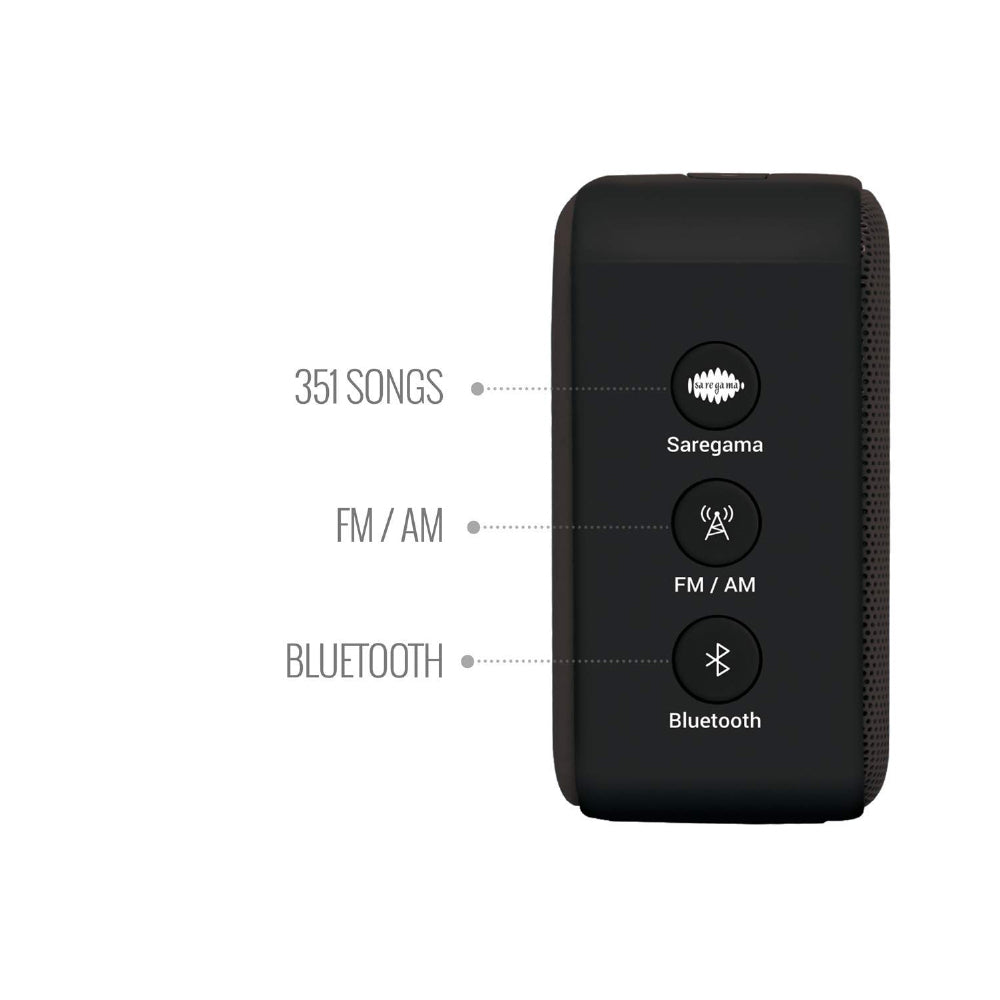 Saregama Carvaan Mini Hindi 2.0- Music Player with Bluetooth/FM/AM/AUX (Moonlight Black)
