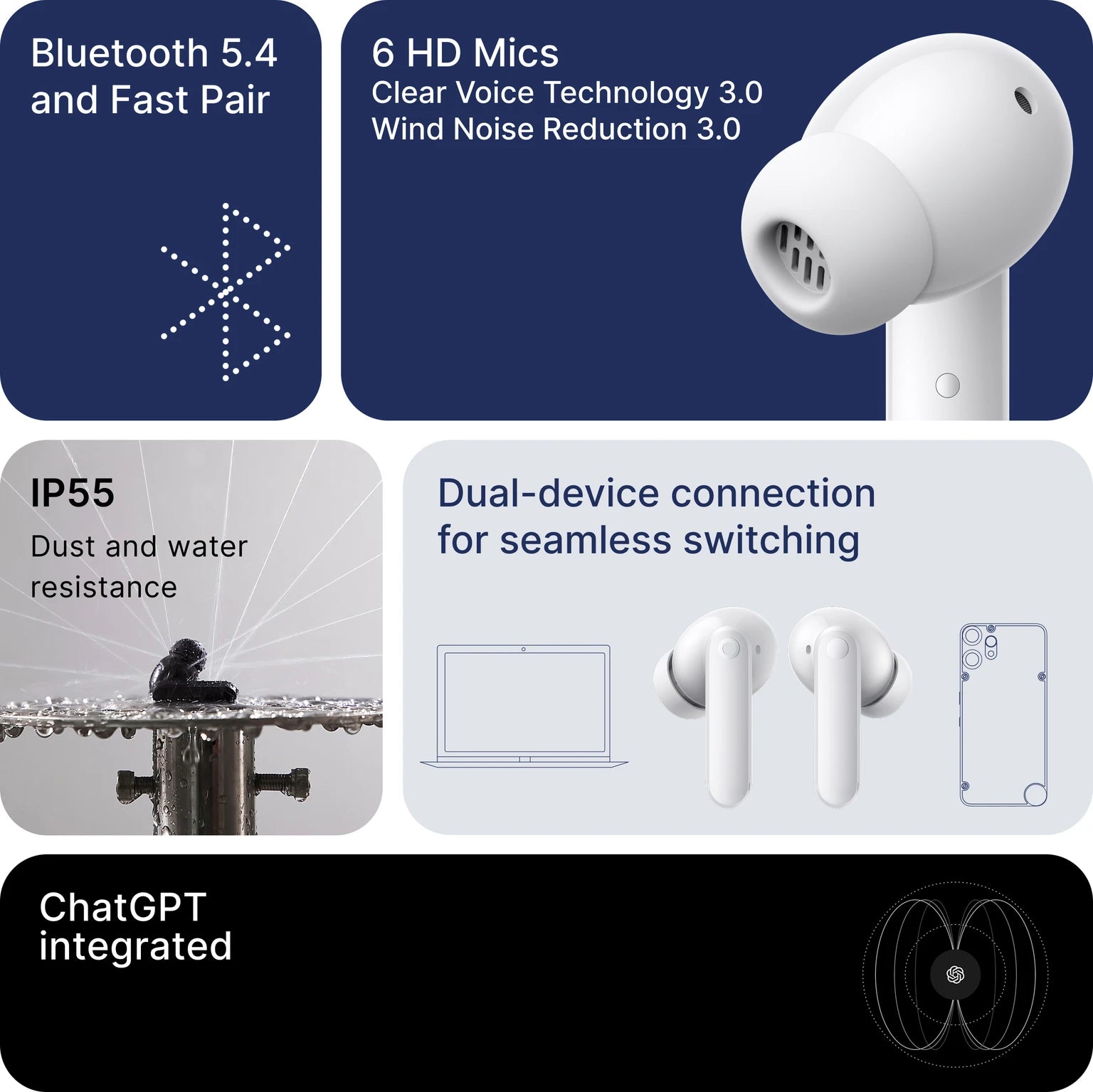 Back view of CarrotKart CMF by Nothing Buds 2 Plus Earbuds – India | CarrotKart