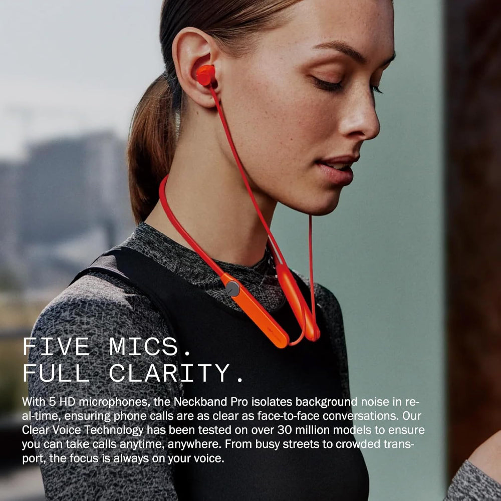 CMF BY NOTHING Neckband Pro Bluetooth In-Ear Headphones,50Db Hybrid Active Noise Cancelling Earbuds With 5 Hd Mics,Ip55 Bt5.3 37Hours Long Play Time Dual Device Connection Neckband-Light Grey