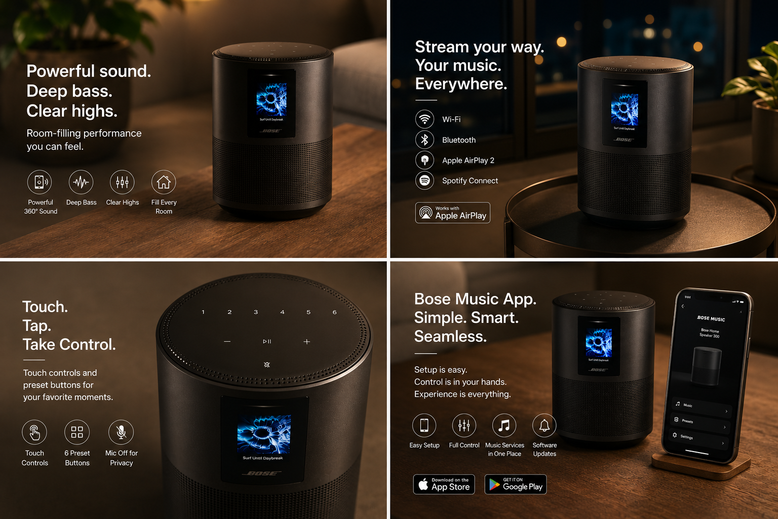 Bose Home Speaker 300 Smart Wi-Fi Bluetooth Speaker - CarrotKart | India's first Open Box ecommerce platform