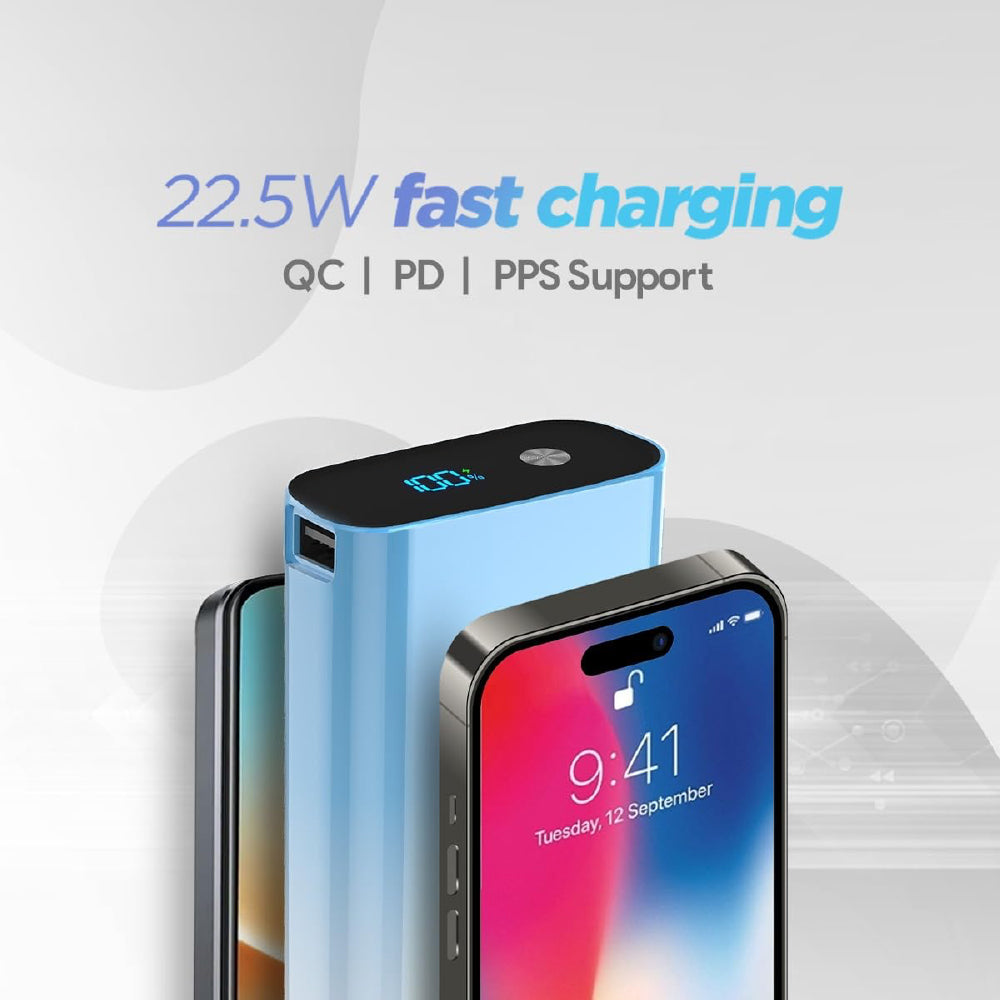 Front view of CarrotKart FLiX UltraCharge Duotone 20 Power Bank – India | CarrotKart