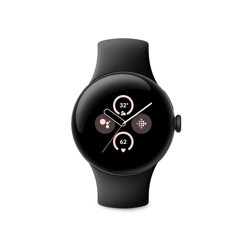 Google Pixel Watch 2 with The Best of Fitbit Heart Rate Tracking, Stress Management, Safety Features - Android Smartwatch - Obsidian Black Active Band - Wi-Fi